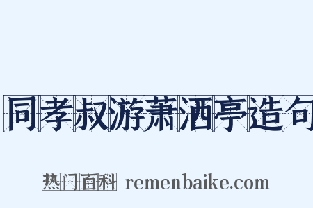同孝叔游萧洒亭造句是什么意思的图片